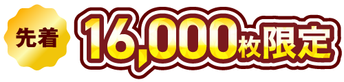 先着16,000枚限定