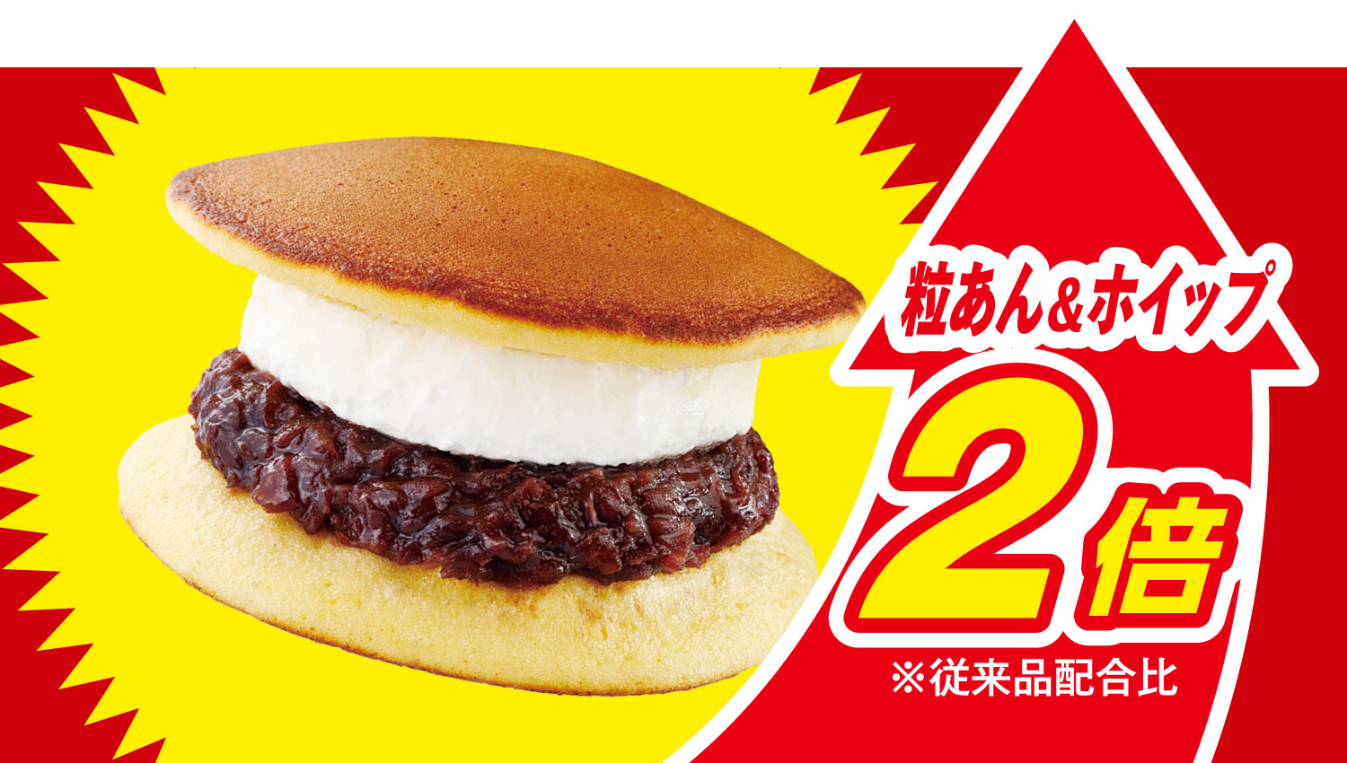 イメージ 粒あん＆ホイップ2倍※従来品配合比