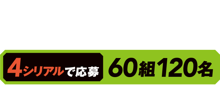 パ・リーグ各球団 ペア観戦チケット 4シリアルで応募 60組120名