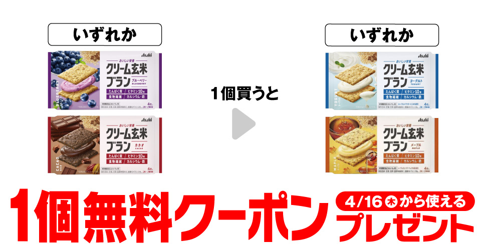 クリーム玄米ブラン【コンビニ無料引換券クーポン】が当たるセブンイレブンキャンペーン