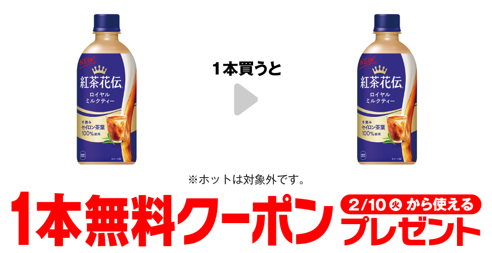 紅茶花伝【ロイヤルミルクティー無料クーポン】セブンイレブン限定キャンペーン開催中