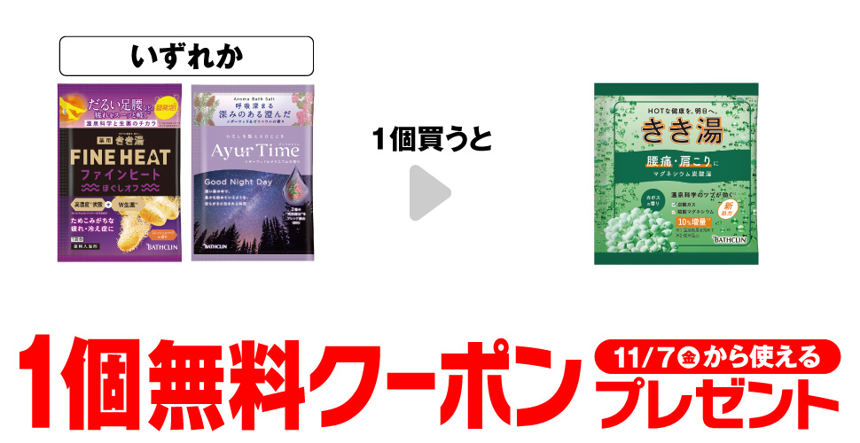 セブンイレブン【きき湯 マグネシウム炭酸湯】コンビニ無料引換券クーポン