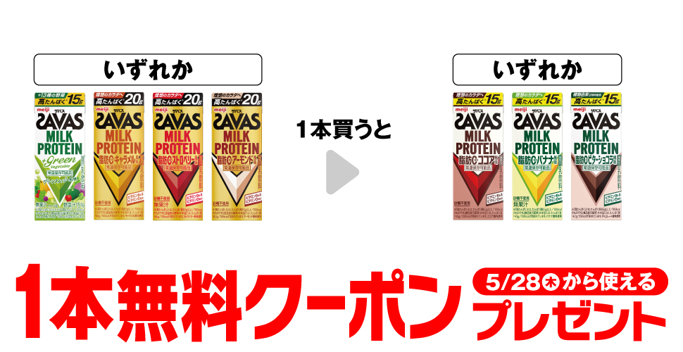 ザバス ミルクプロテイン購入で【コンビニ無料引換券クーポン】プレゼント