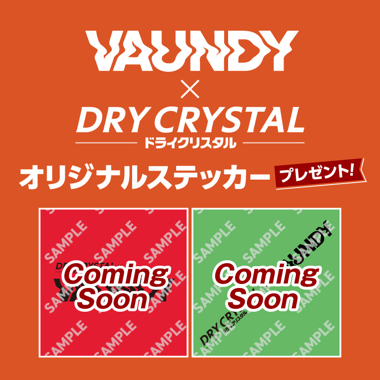 Vaundy × DRY CRYSTAL オリジナルステッカープレゼント!