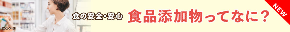 食の安全・安心 食品添加物ってなに?
