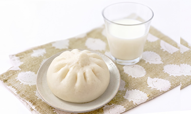 ほかほかごろっと肉まん + 牛乳のペアリング イメージ