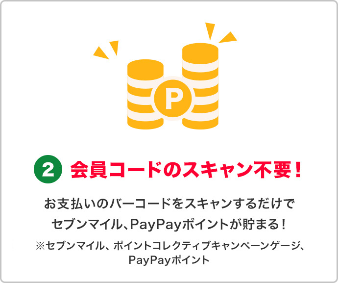 会員コードのスキャン不要！