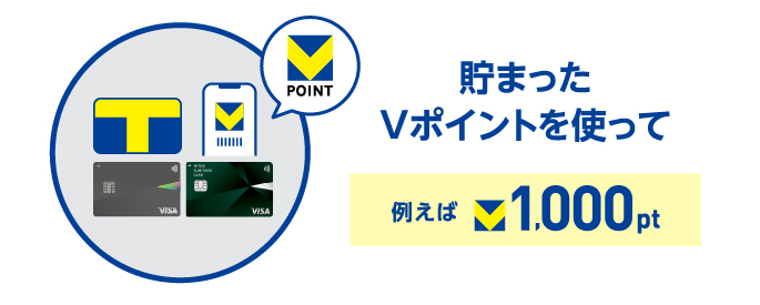 貯まったVポイントを使って 例えばVポイント1,000pt