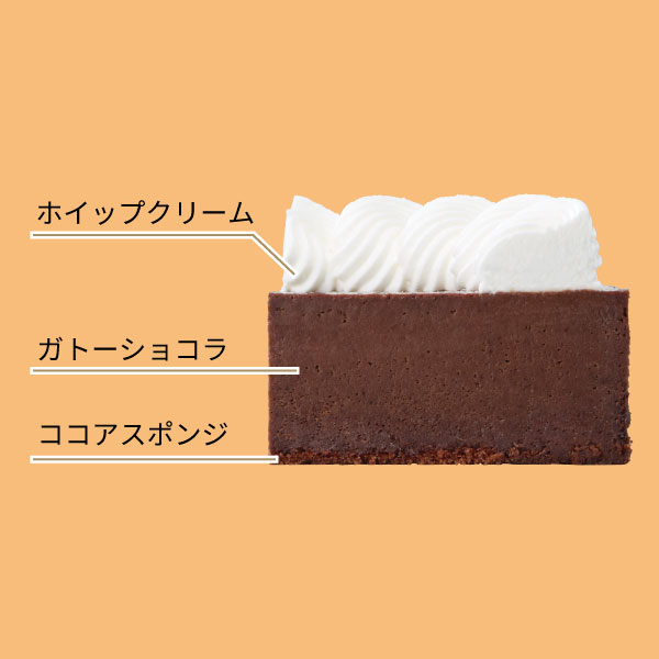 イメージ ホイップクリーム ガトーショコラ ココアスポンジ