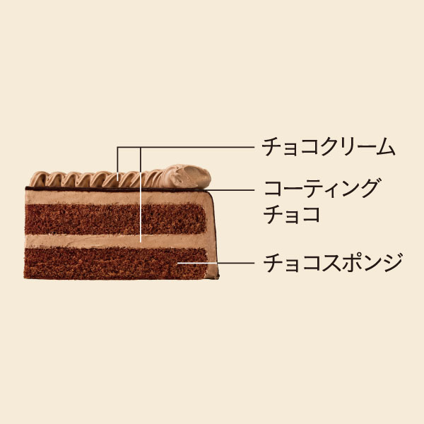 イメージ チョコクリーム コーティングチョコ チョコスポンジ