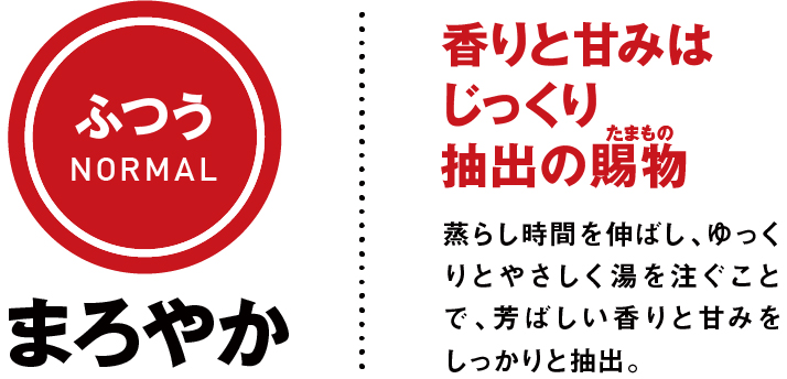 ふつうNORMAL まろやか 目指したのは王道の味わい 豊かな香りやコクを引き出したセブンカフェオススメの味わい。