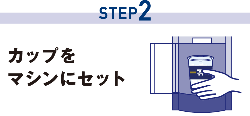 STEP2 カップをマシンにセット