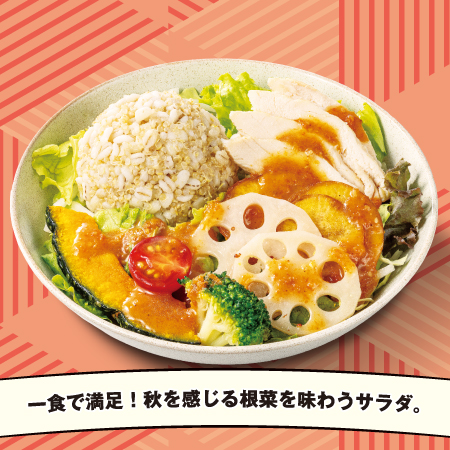 イメージ 一食で満足！秋を感じる根菜を味わうサラダ。