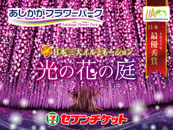 セブンチケット あしかがフラワーパーク 日本三大イルミネーション 光の花の庭