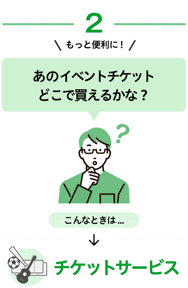 もっと便利に！[2]あのイベントチケットどこで買えるかな？こんな時は「チケットサービス」