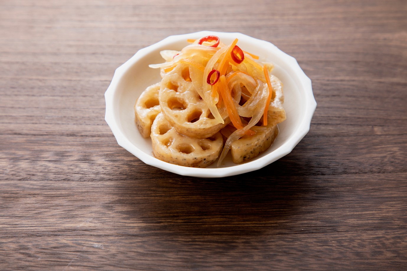 茨城県産 皮付きれんこんの南蛮付.jpg